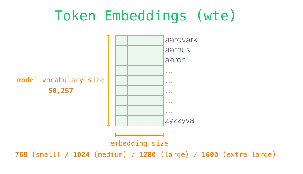 token embedding