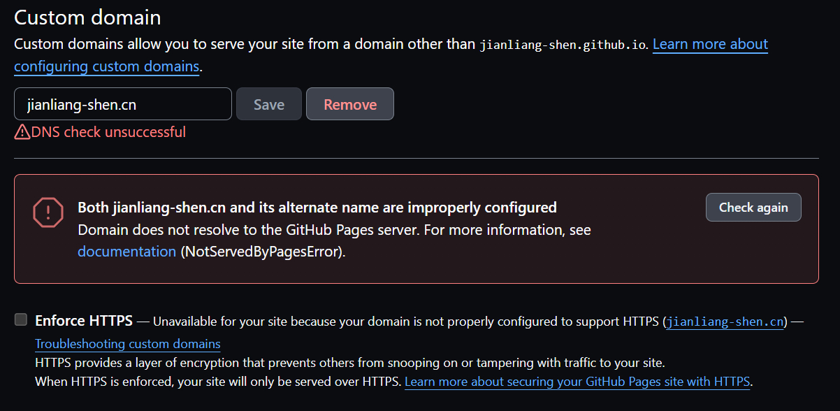 DNS error